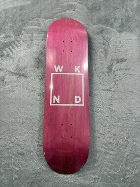 New WKND Box Logo Skateboard Deck 8.5 Pink Stain Art Graphic Street Wood Skate